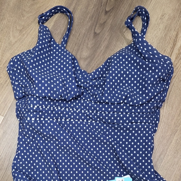 Seafolly Navy Polka Dot Kids Swim One Piece - Picture 4 of 5
